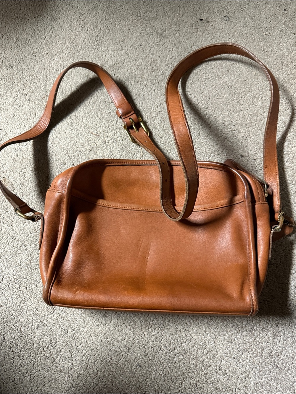 Vintage Coach Brown/ Light Brown/Tan Zip - Style 9087